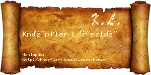 Knöpfler László névjegykártya